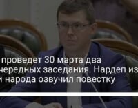 Рада проведет 30 марта два внеочередных заседания. Нардеп из Слуги народа озвучил повестку