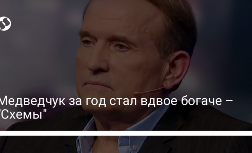 Медведчук за год стал вдвое богаче – "Схемы"