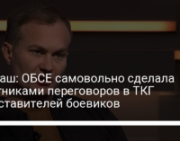 Гармаш: ОБСЕ самовольно сделала участниками переговоров в ТКГ представителей боевиков