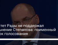 Комитет Рады не поддержал увольнение Степанова: поименный список голосования