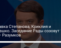 Отставка Степанова, Криклия и Петрашко. Заседание Рады созовут 18 мая – Разумков