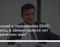 Зеленский о перезапуске ВККС: Надеюсь, в законопроекте нет "юридических мин"