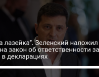 "Была лазейка". Зеленский наложил вето на закон об ответственности за ложь в декларациях