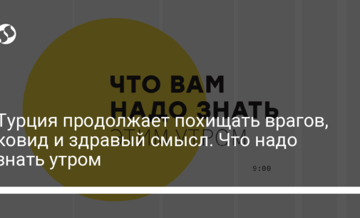 Турция продолжает похищать врагов, ковид и здравый смысл. Что надо знать утром