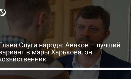 Глава Слуги народа: Аваков – лучший вариант в мэры Харькова, он хозяйственник