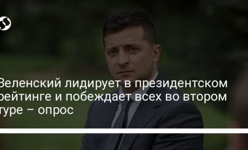 Зеленский лидирует в президентском рейтинге и побеждает всех во втором туре – опрос