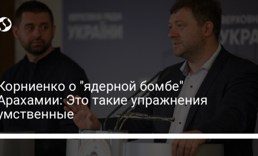 Корниенко о "ядерной бомбе" Арахамии: Это такие упражнения умственные