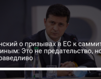 Зеленский о призывах в ЕС к саммиту с Путиным: Это не предательство, но несправедливо