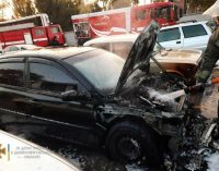 В Днепропетровской области на временной стоянке загорелись сразу шесть автомобилей, — ФОТО