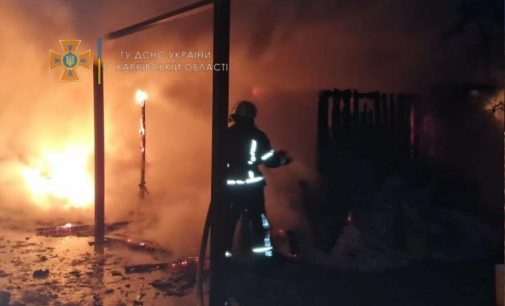 На Харьковщине произошел масштабный пожар: спасатели три часа тушили горящий сарай, — ФОТО