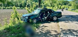 В Одеській області автомобіль влетів у дерево: водій загинув, його маленького сина госпіталізували