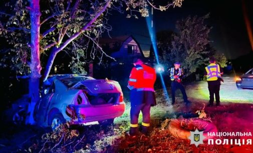 В Одеському районі автомобіль влетів у дерево: водій загинув, його сина госпіталізували